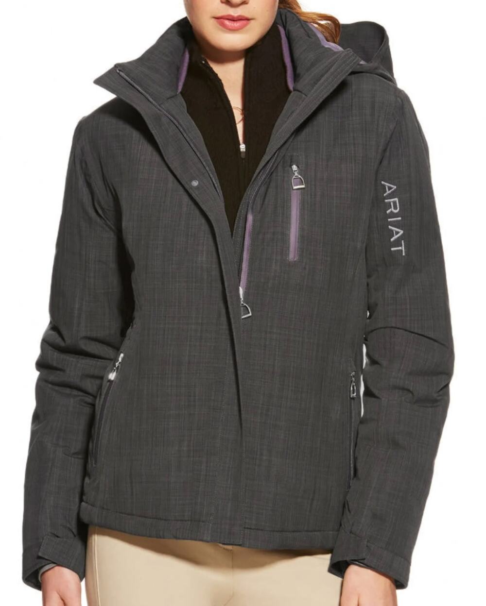 Ariat Highland Ladies Jacket Lava Beach Grey Lavender Womens Small Equestrian